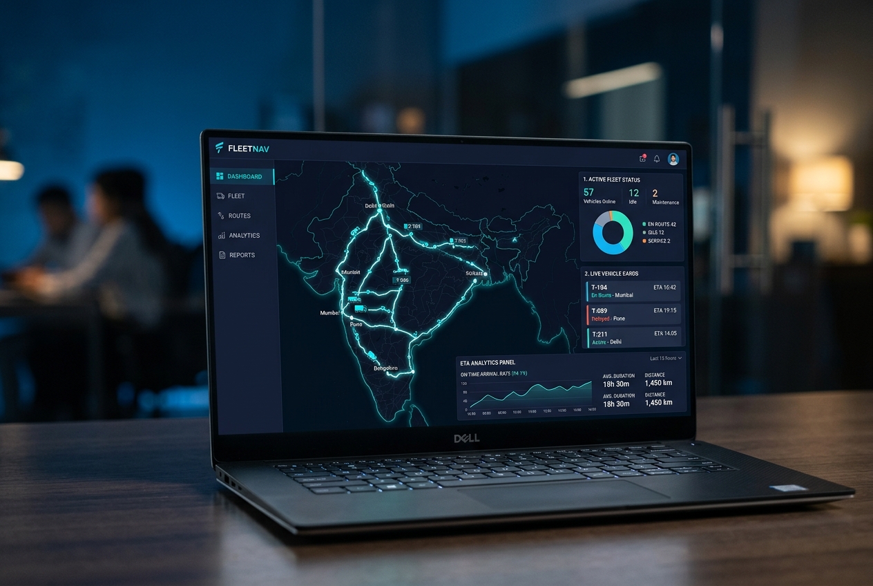 StratosFleet logistics tracking dashboard